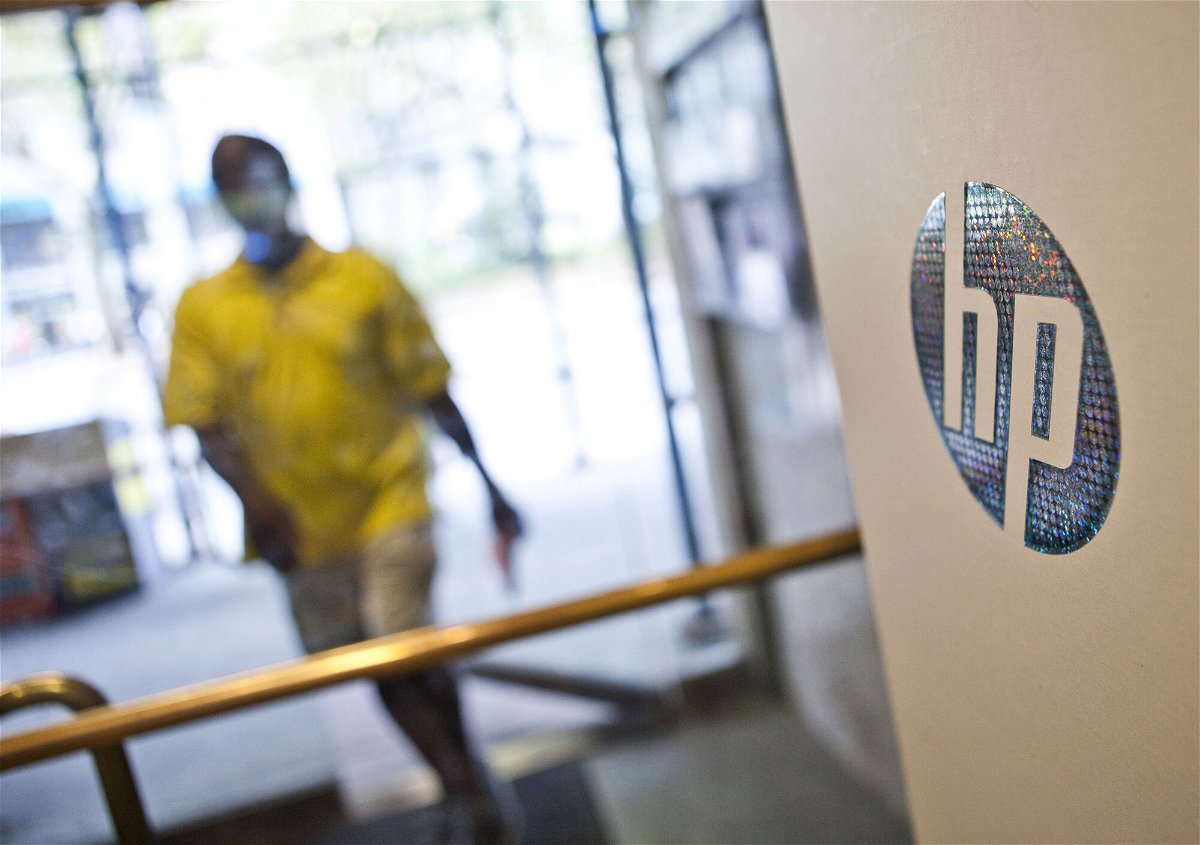 <i>Ramin Talaie/Bloomberg/Getty Images</i><br/>The Hewlett-Packard Co. logo is displayed in New York in August 2010. HP Inc. announced on November 22 that it will lay off thousands of workers over the next three years.