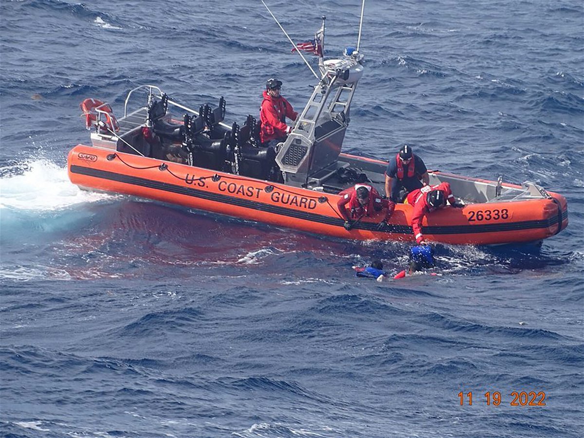 <i>U.S. Coast Guard Southeast</i><br/>The Coast Guard searches for five migrants off Little Torch Key in Florida.