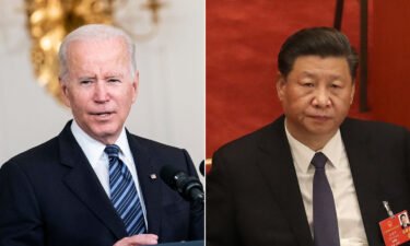 President Joe Biden (left) will meet Chinese leader Xi Jinping face-to-face on November 14 in their first in-person encounter since Biden took office.
