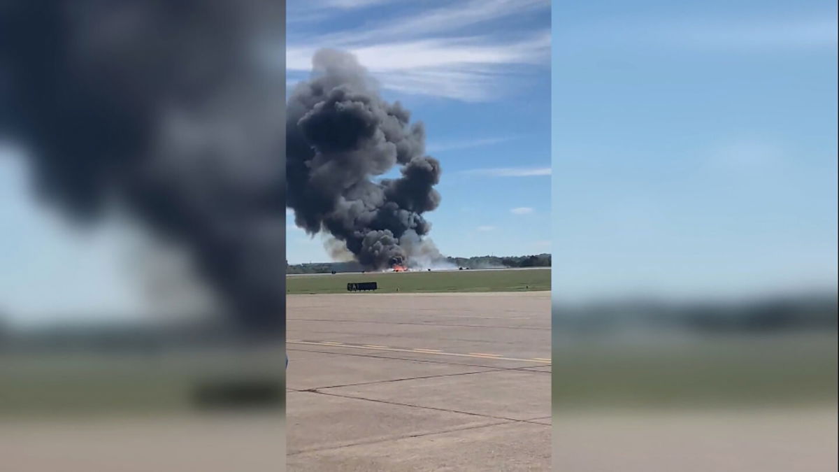 <i>Kyler Tamkin</i><br/>A Boeing B-17 Flying Fortress and a Bell P-63 Kingcobra collided and crashed at the Wings Over Dallas airshow on November 12. Video captured by bystanders showed the immediate aftermath of the crash.
