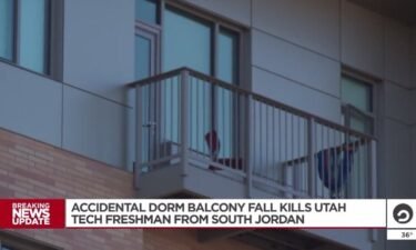 A freshman Utah Tech University student is dead after accidentally falling from a fifth-floor balcony early Sunday morning