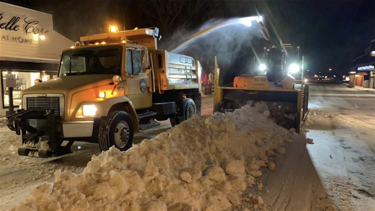 Snow removal equipment operates on city streets all winter. Drive slowly and give operators the space they need to complete their work safely. 