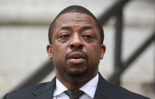 A federal judge has thrown out the bribery and fraud charges against former New York Lt. Gov. Brian Benjamin - here exiting the Manhattan federal courthouse in New York City