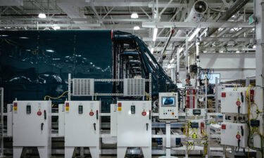 Rivian has halted plans to build electric vans with Mercedes. Pictured is the Rivian manufacturing facility in Normal