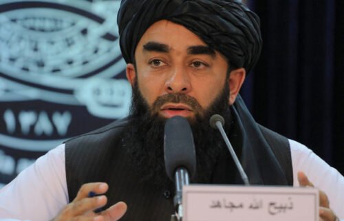 Taliban carry out first public execution since returning to power in Afghanistan. Taliban spokesman Zabihullah Mujahid is pictured here in Kabul on November 5.