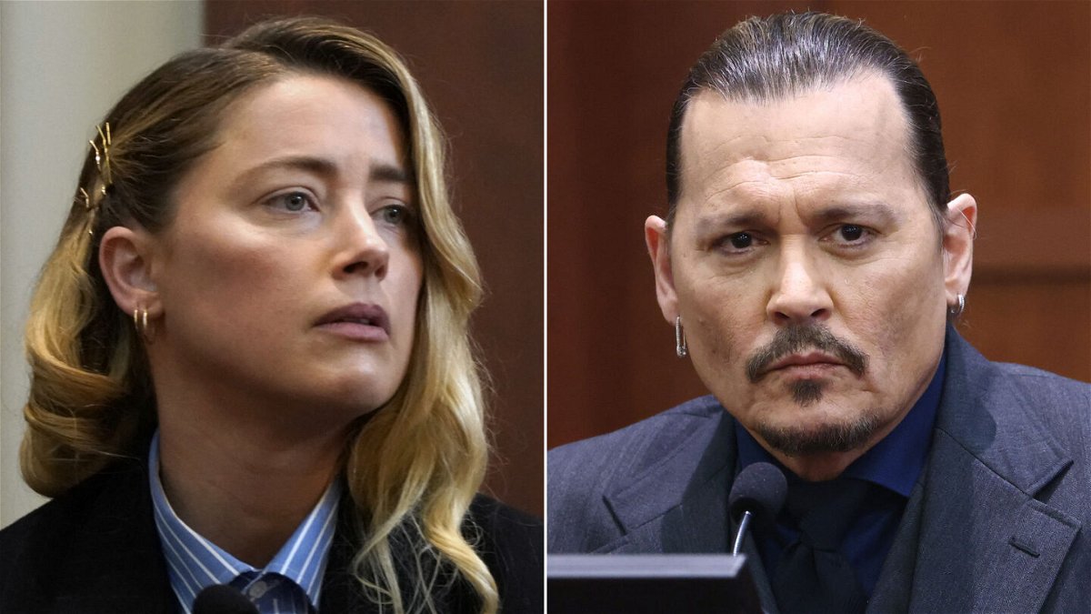 <i>Getty Images</i><br/>Amber Heard (left) and Johnny Depp are pictured here in a split image.