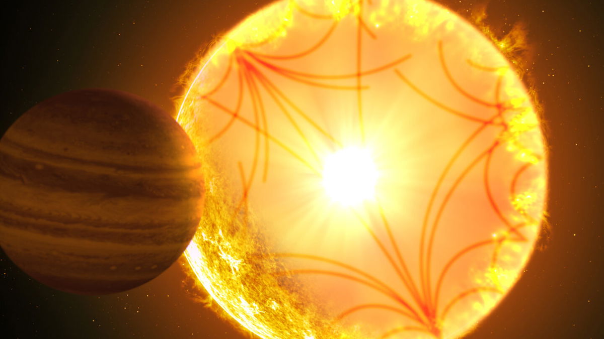 <i>Center for Astrophysics/Harvard & Smithsonian</i><br/>This illustration depicts exoplanet Kepler-1658b (left)