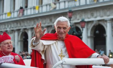 Pope Benedict XVI is pictured in Venice
