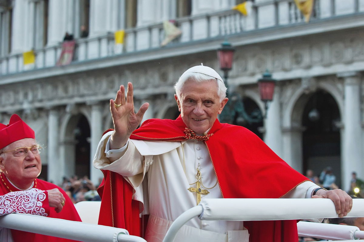<i>Marco Secchi/Getty Images</i><br/>Pope Benedict XVI is pictured in Venice