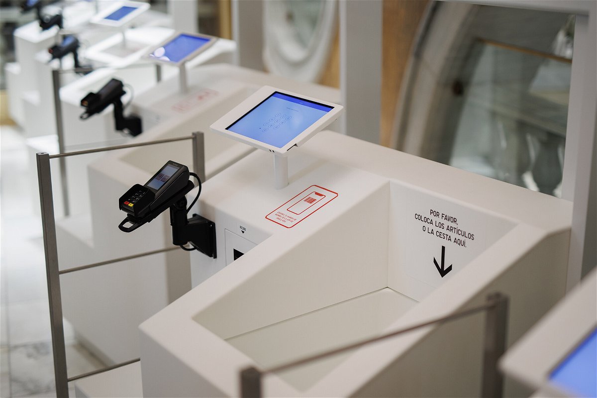<i>Alejandro Martinez Velez/Europa Press/Getty Images</i><br/>A Uniqlo self-checkout machine in Spain. Uniqlo has added similar tech to US stores.