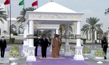 President Xi was given a warm welcome in Saudi Arabia with ceremonies on Thursday.
