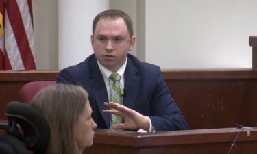 Aaron Dean testifies in his defense at his murder trial for the killing of Atatania Jefferson on December 12