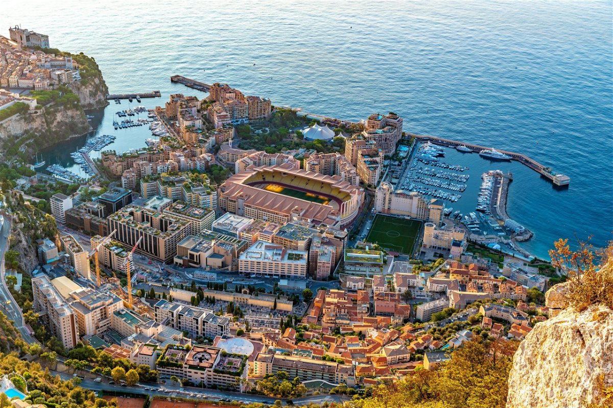 <i>Alamy Stock Photo</i><br/>Aerial view of stadium of Monaco