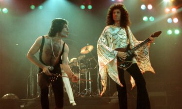 Queen's Freddie Mercury and Brian May in the 1970s.