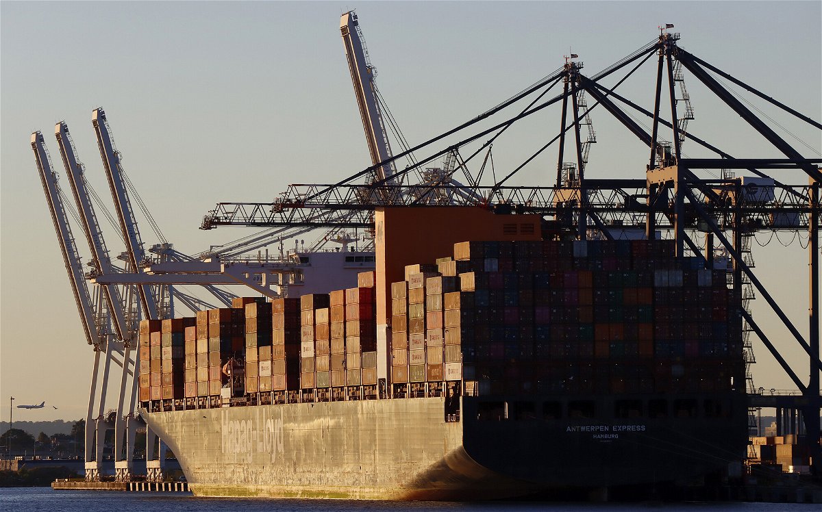 <i>Gary Hershorn/Getty Images</i><br/>The Port of New York and New Jersey is now the busiest port in America. A container ship is here unloaded at the GCT container terminal in Jersey City