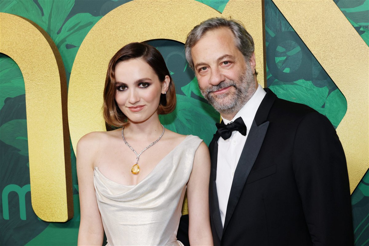 <i>David Livingston/Getty Images</i><br/>Actress Maude Apatow and her father