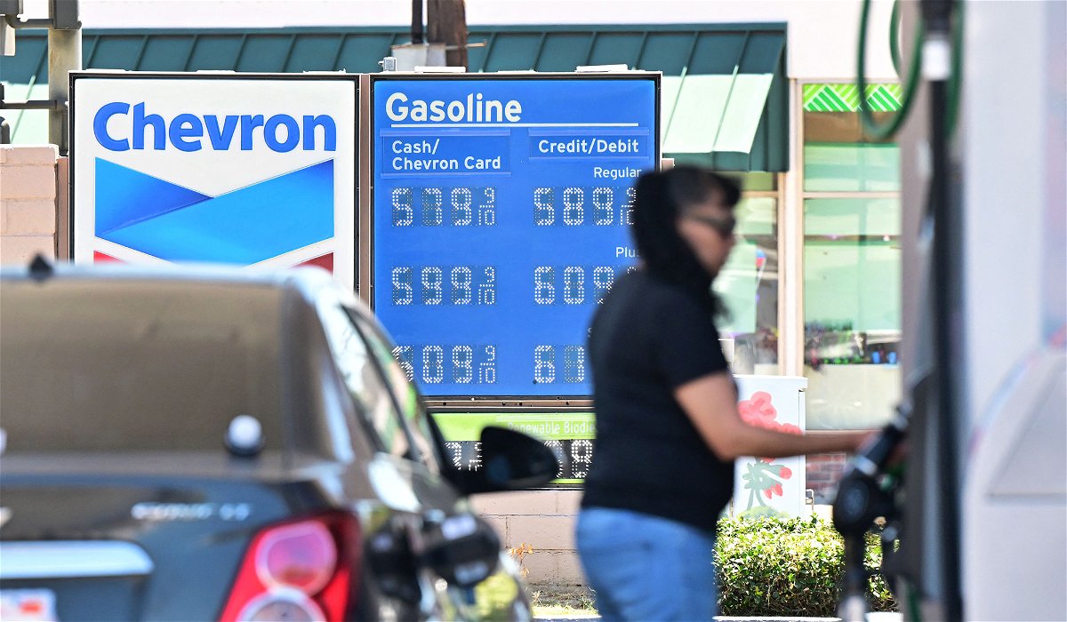 <i>Frederic J. Brown/AFP/Getty Images</i><br/>Gas prices are displayed at a petrol station in Monterey Park