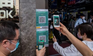 Hong Kong will no longer require diners to use a Covid-19 contact tracing app to enter restaurants