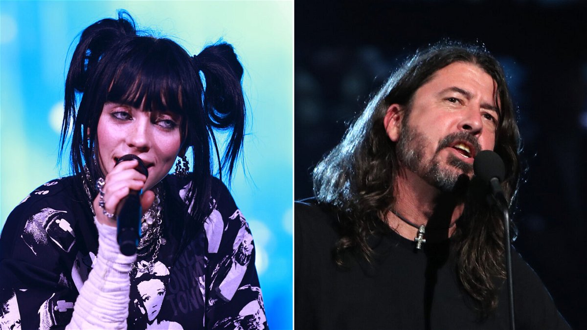 <i>Getty Images</i><br/>Billie Eilish and Dave Grohl performed a duet of 