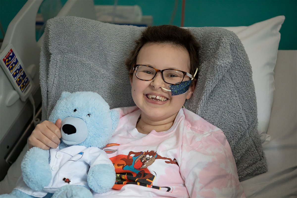 <i>Great Ormond Street Hospital for Children</i><br/>Alyssa on 'cell day' - the day she received the base-edited cell therapy in May 2022.