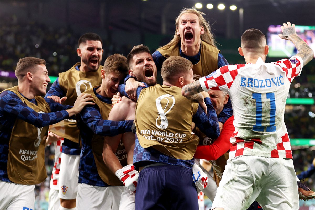 <i>Lars Baron/Getty Images Europe/Getty Images</i><br/>Croatia is through to the World Cup semifinals after defeating Brazil in Friday's quarterfinal.
