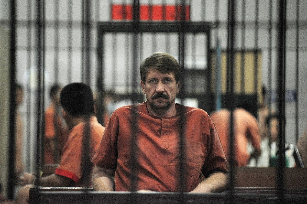 <i>Christophe Archambault/AFP/Getty Images</i><br/>Viktor Bout is pictured in a temporary cell ahead of a hearing at a court in Bangkok in August 2010.