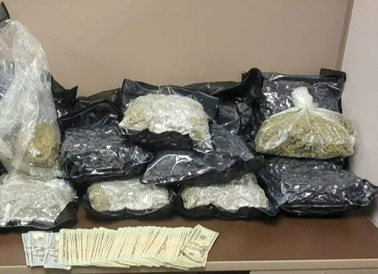 <i>Maury County Sheriff/WSMV</i><br/>Officers with the Maury County Drug Unit discovered nearly 40 pounds of marijuana and thousands of dollars unattended in a rental car on Christmas Eve.