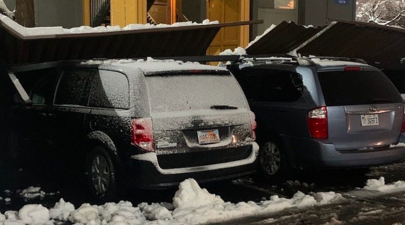 <i>Unified Police Department</i><br/>A carport collapse trapped some sleeping residents inside their Murray apartment building early Monday morning. Residents at the Revolve Apartments were jolted awake at approximately 1 a.m. to find the carport had collapsed