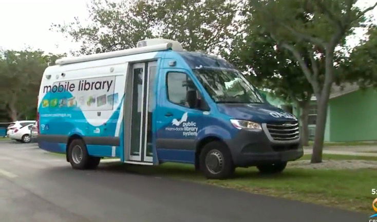 <i>WFOR</i><br/>Every Thursday afternoon the residents at Pinewood Villas senior community in Cutler Bay are eager for the arrival of the bookmobile.