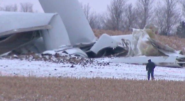 <i>WISN</i><br/>Wednesday night the blades and top portion of a wind turbine came crashing down to the field below in a rural area of Dodge County
