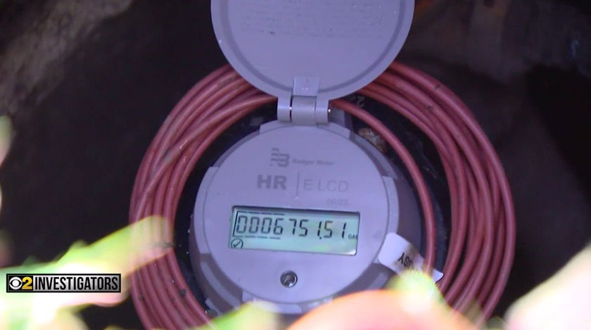 <i>WBBM</i><br/>CBS Chicago looks at a local man's water meter after his water bill went from $200 to $5