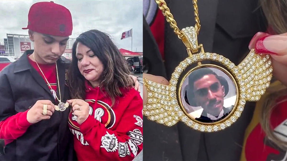 <i>KPIX</i><br/>Victoria Huaracha remembered her Niners superfan son who died in November.