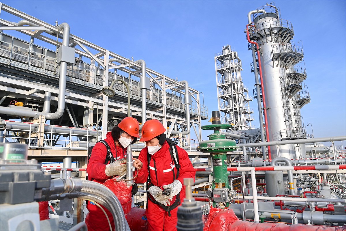 <i>VCG/Getty Images</i><br/>Global oil demand could hit its highest-ever level this year as China reopens. Pictured is an oil and gas field in China's Aksu Prefecture on January 4.