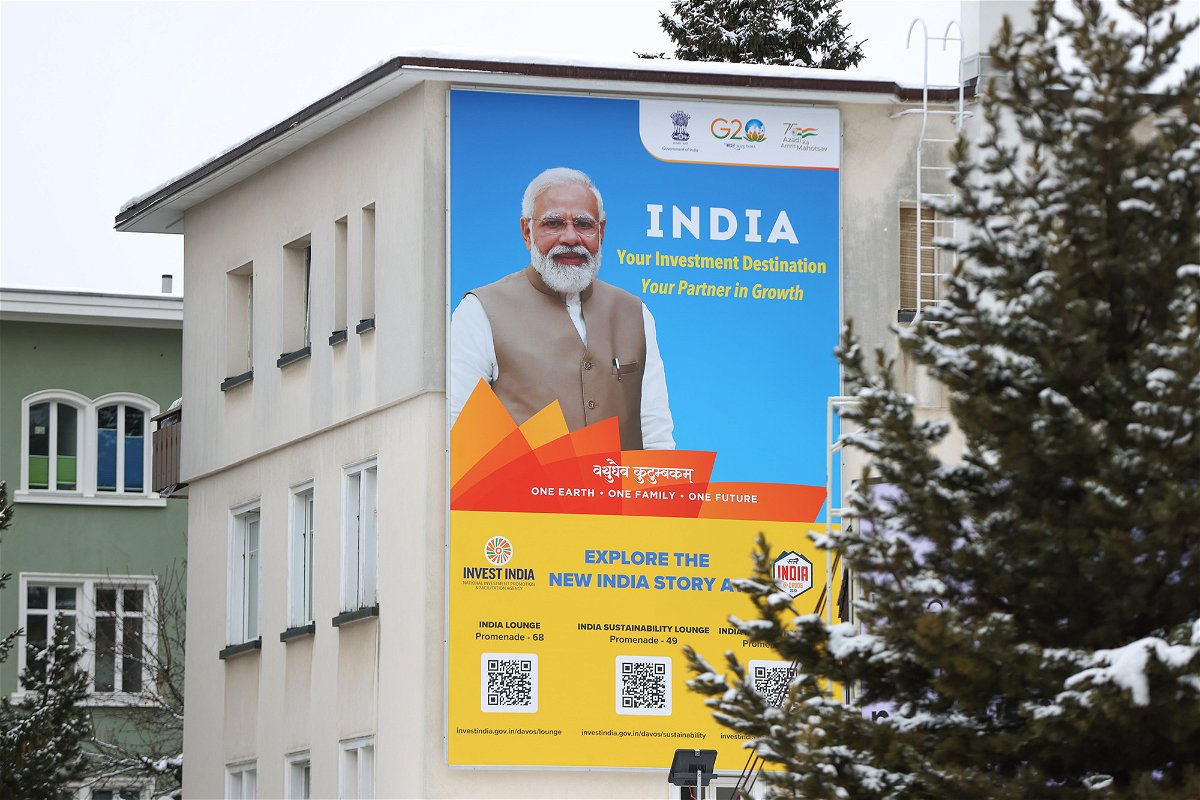 <i>Hollie Adams/Bloomberg/Getty Images</i><br/>Invest India is promoting Asia's third-biggest economy at the World Economic Forum in Davos