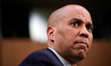 Sen. Cory Booker is seen here in the Hart Senate Office Building on Capitol Hill in March of 2022 in Washington