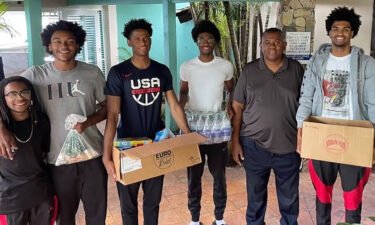 Howard University men's basketball student-athletes and managers partake in community event with "Feeding the Caribbean" in US Virgin Islands.