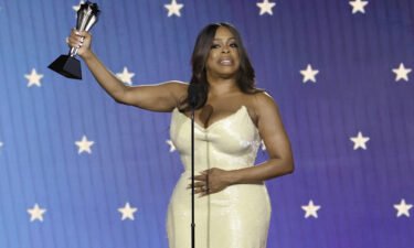 Niecy Nash-Betts accepts the best supporting actress in a limited series award at the Critics' Choice Awards on January 15.