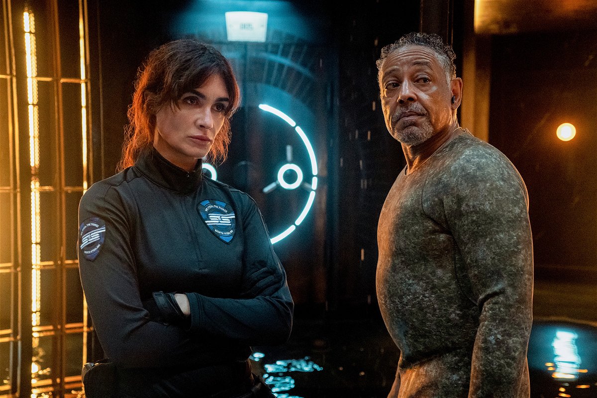 <i>David Scott Holloway/Netflix</i><br/>Paz Vega and Giancarlo Esposito try to pull off an elaborate heist in the Netflix series 