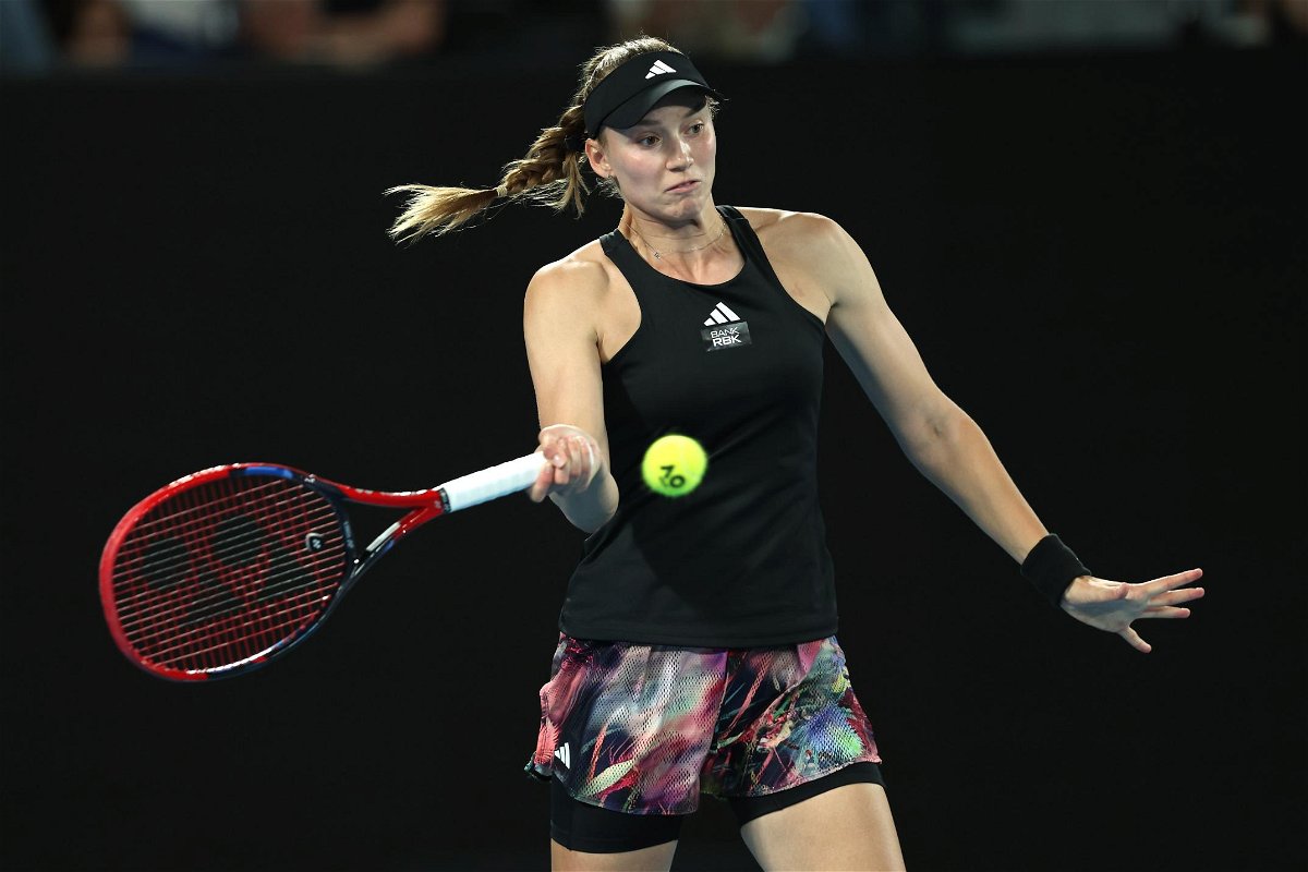 <i>Clive Brunskill/Getty Images AsiaPac/Getty Images</i><br/>Elena Rybakina powered her way past two-time champion Victoria Azarenka to reach the Australian Open final