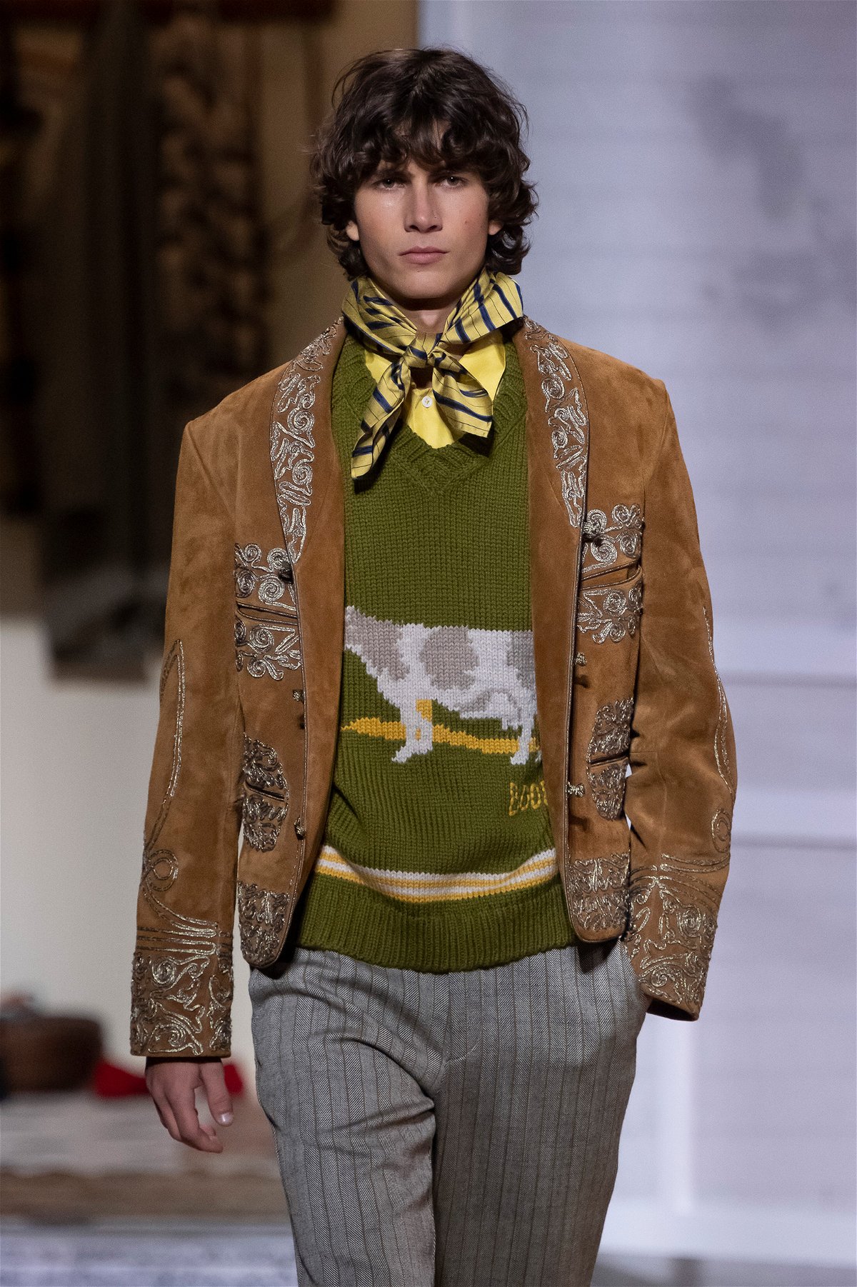 <i>Victor Virgile/Gamma-Rapho/Getty Images</i><br/>Bode evokes emotion through the reworked vintage garments and historical reproductions of 20th century clothes.
