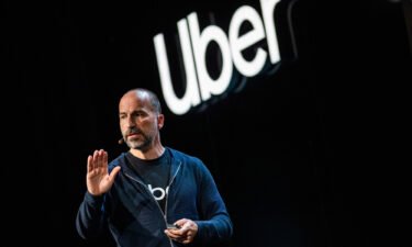 Uber CEO Dara Khosrowshahi addresses the audience during the keynote at the start of an Uber products launch in San Francisco in September of 2019.