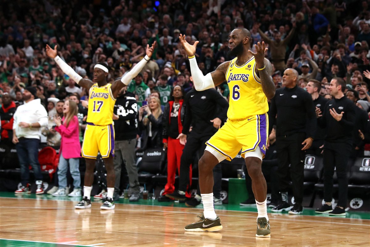 <i>Maddie Meyer/Getty Images</i><br/>LeBron James and the LA Lakers were furious with the missed foul.