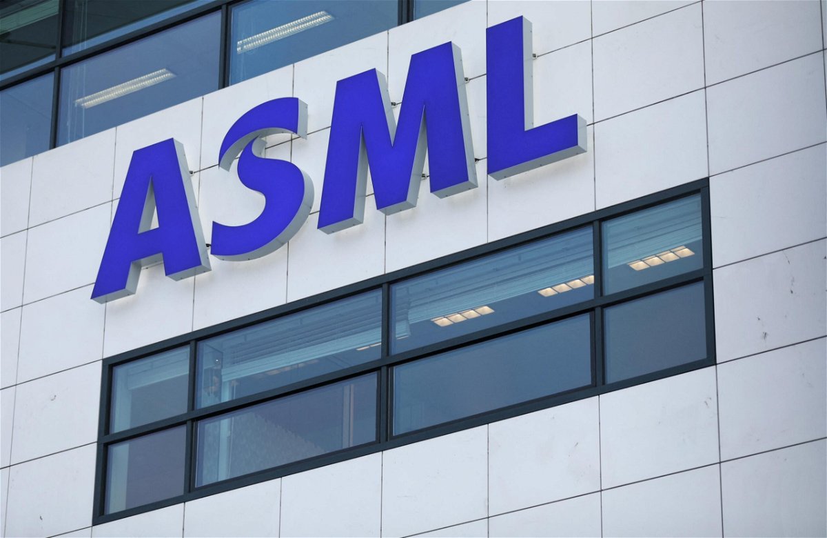 <i>Eva Plevier/Reuters</i><br/>ASML says 'rules are being finalized' on chip export controls to China. ASML logo is seen at the company's headquarters in Eindhoven