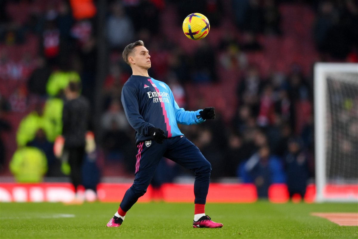 <i>Shaun Botterill/Getty Images Europe/Getty Images</i><br/>Leandro Trossard made his Arsenal debut on Sunday.