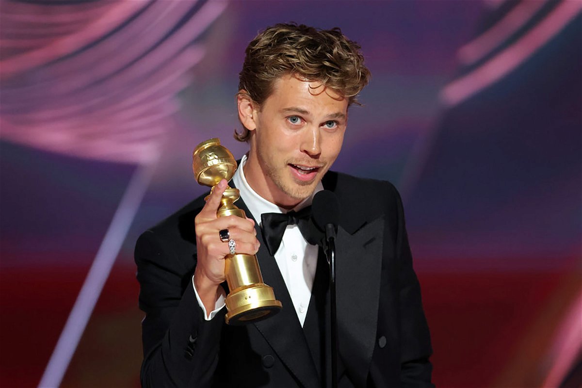 <i>Rich Polk/NBC</i><br/>Austin Butler accepts the best actor in a drama motion picture award for 