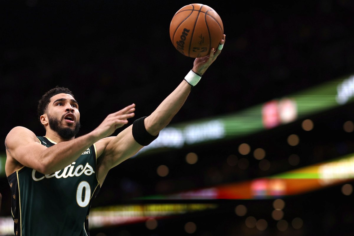 <i>Maddie Meyer/Getty Images</i><br/>Jayson Tatum and the Boston Celtics walked away with the win in overtime.