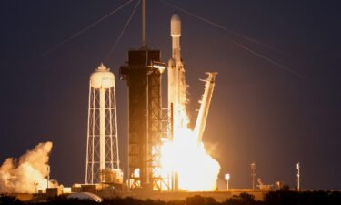 SpaceX's Falcon Heavy rocket takes off from Kennedy Space Center in Florida on January 15.