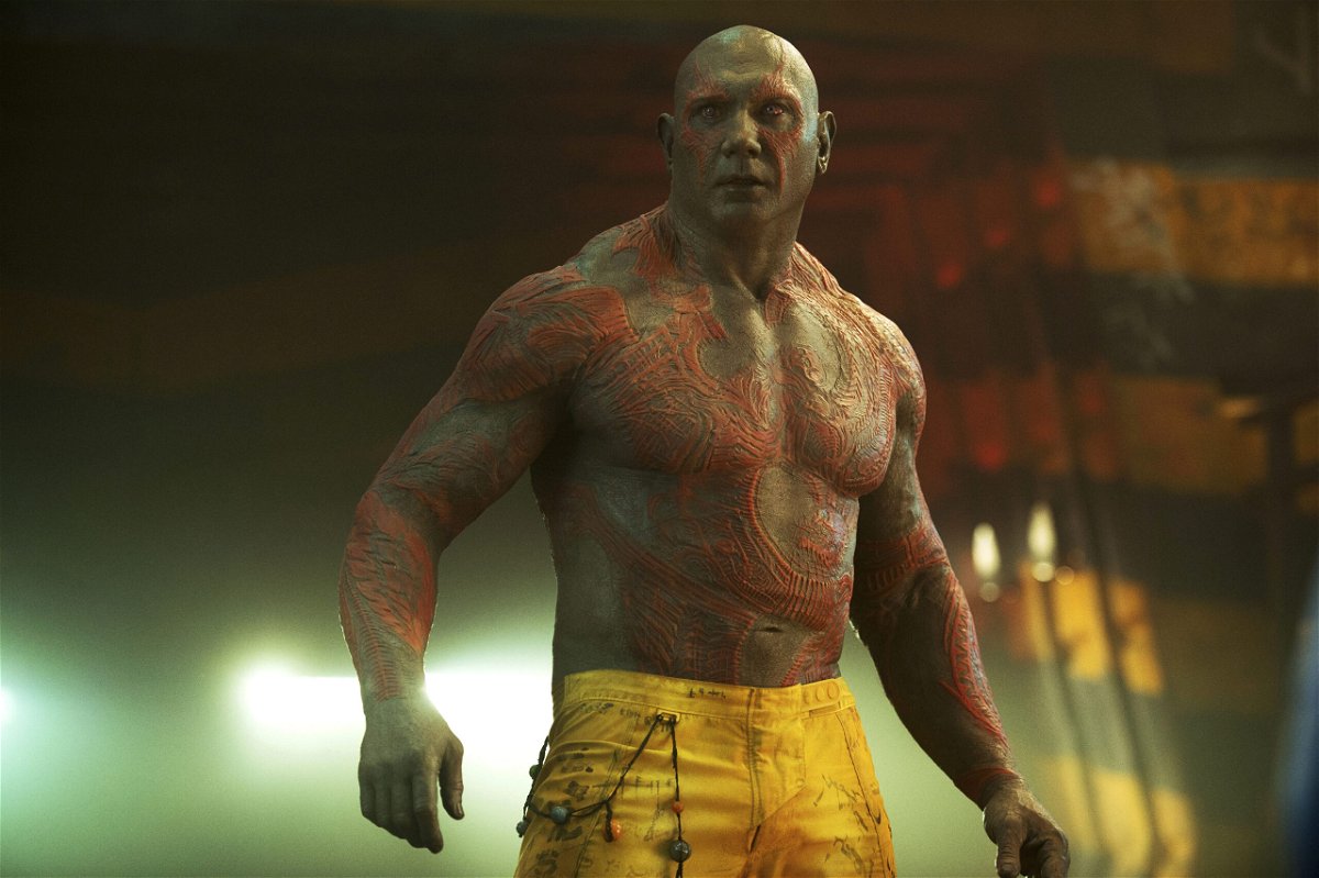 <i>Marvel Studios/Kobal/Shutterstock</i><br/>Dave Bautista in 'Guardians Of The Galaxy'.