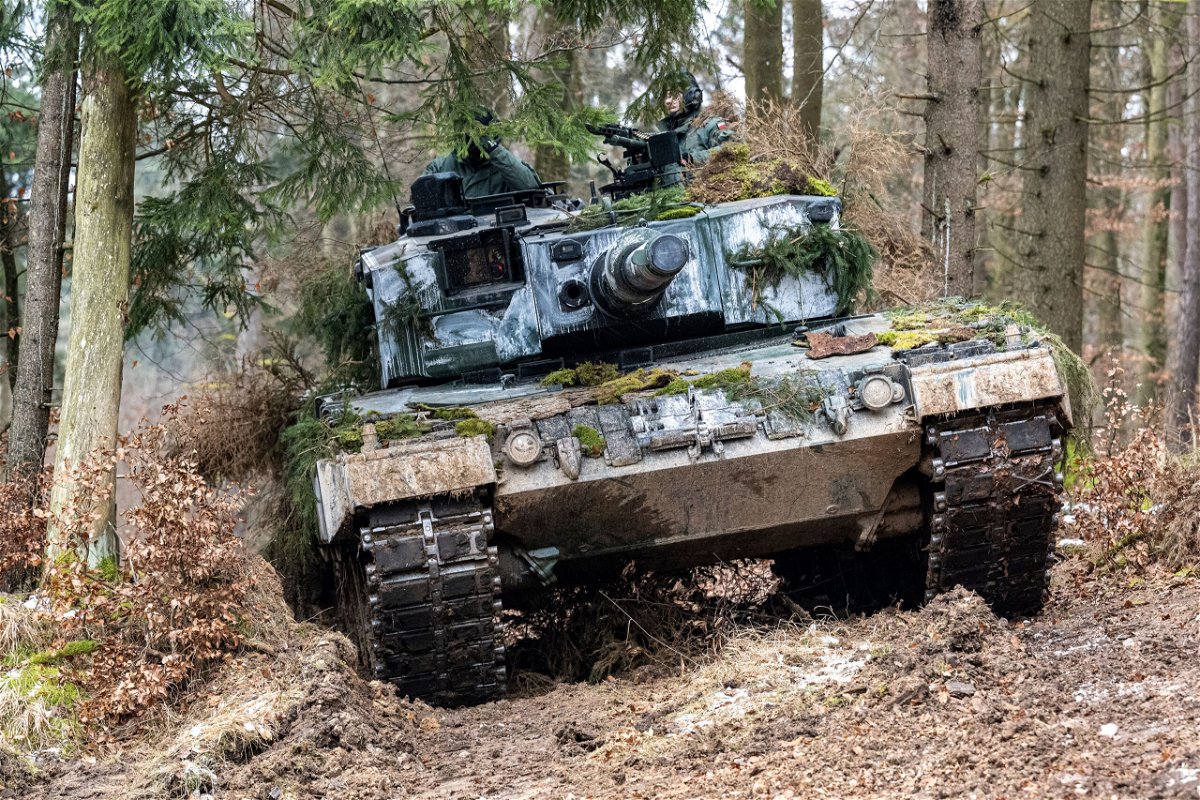 <i>Armin Weigel/picture-alliance/dpa/AP</i><br/>A Polish Leopard 2 tank during the international military exercise 