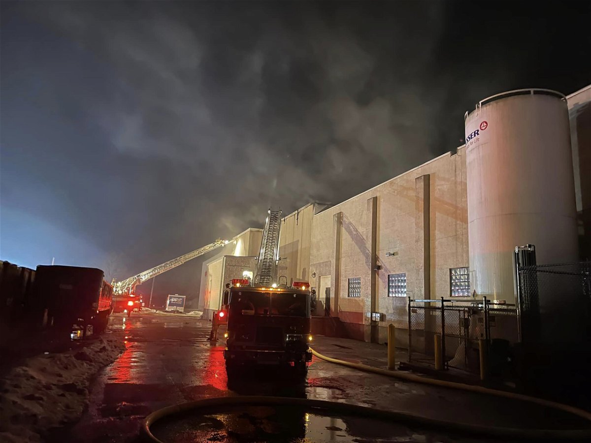 <i>Portage Fire Department</i><br/>A fire at a Wisconsin dairy plant caused 20 gallons of butter to runoff into a nearby canal.